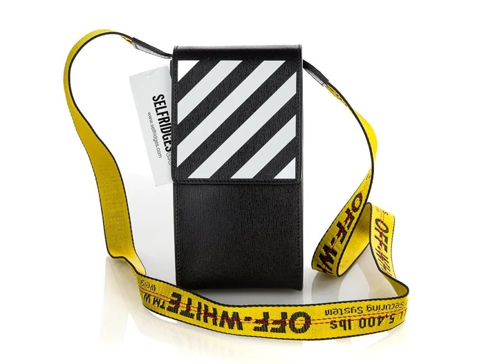 Off-White Diag-Strip Print Phone Holder
