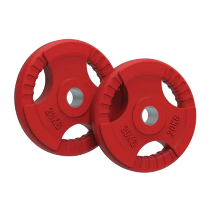 Olympic Tri-Grip Rubber Weight Plates Colour 20kg Pair