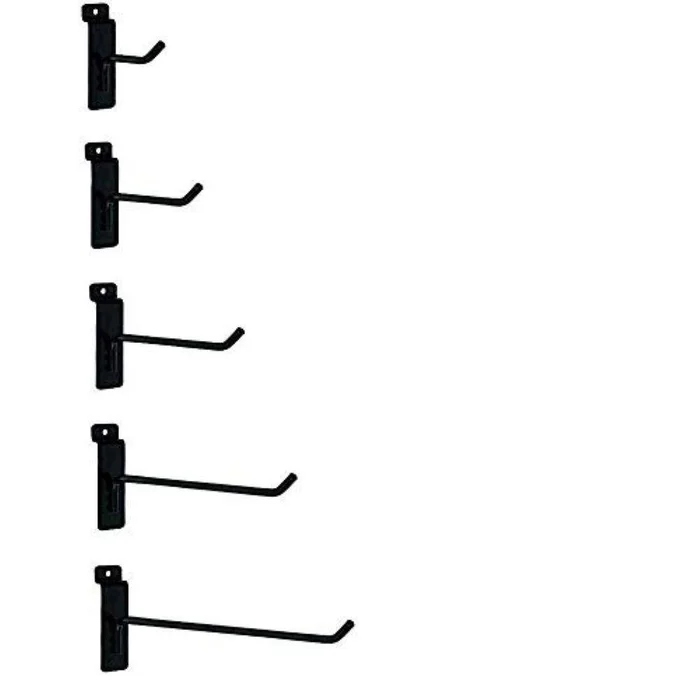 Only Hangers Slat Hooks Blk (2, 4, 6, 8, 10) 5 of Ea. Slatwall Hooks