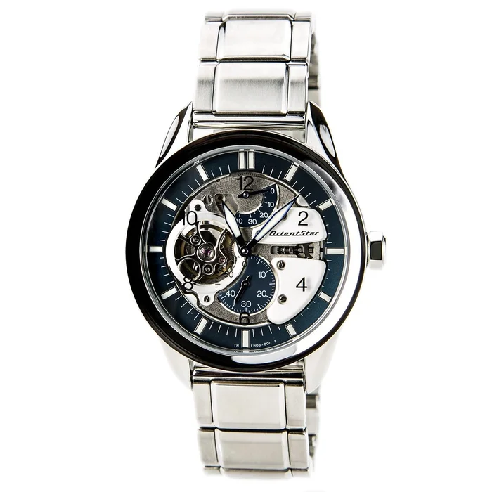 Orient FH03001D Men’s Retro Future Motorcycle Skeleton Blue Dial Automatic Watch