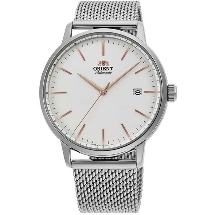 Orient Men’s Automatic Watch – Maestro White Dial Mesh Bracelet | RA-AC0E07S10A