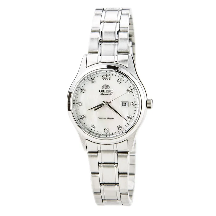 Orient NR1Q004W Women’s Charlene Stainless Steel White Dial Automatic Crystal Watch