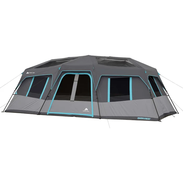 Ozark Trail 20′ x 10′ Dark Rest Instant Cabin Tent, Sleeps 12