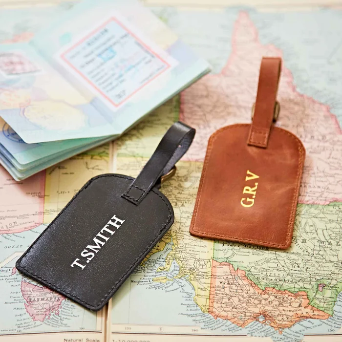 Personalised Leather Luggage Tag