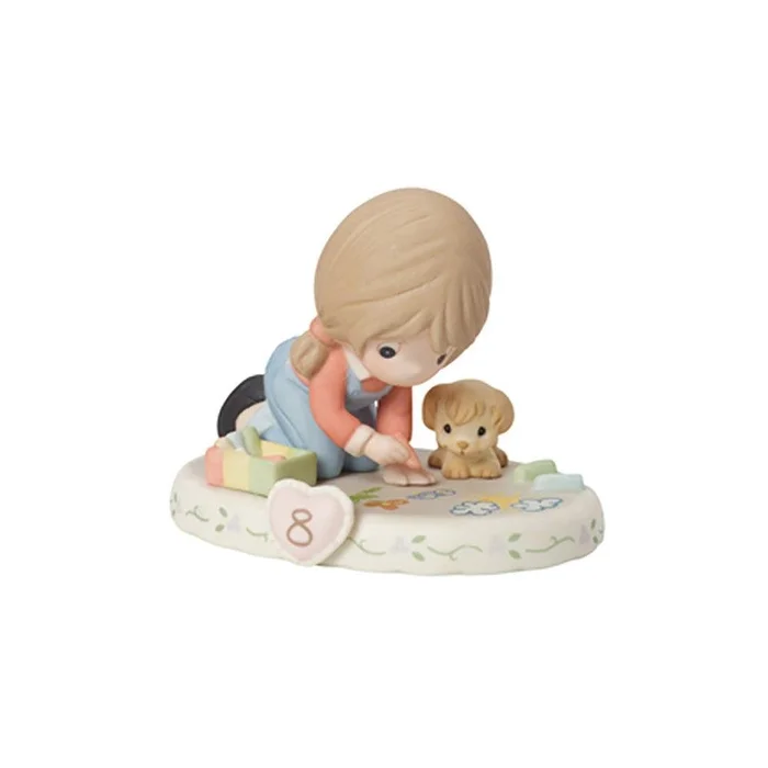 Precious Moments Growing Grace Age Eight Brunette Porcelain Figurine