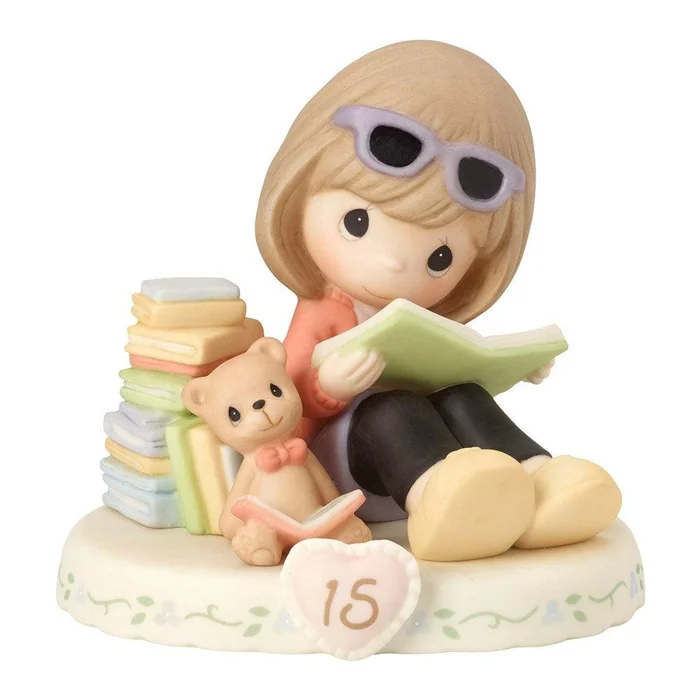 Precious Moments Growing Grace Age Fifteen Brunette Porcelain Figurine