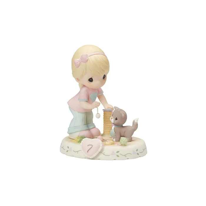 Precious Moments Growing in Grace Age Seven Porcelain Figurine
