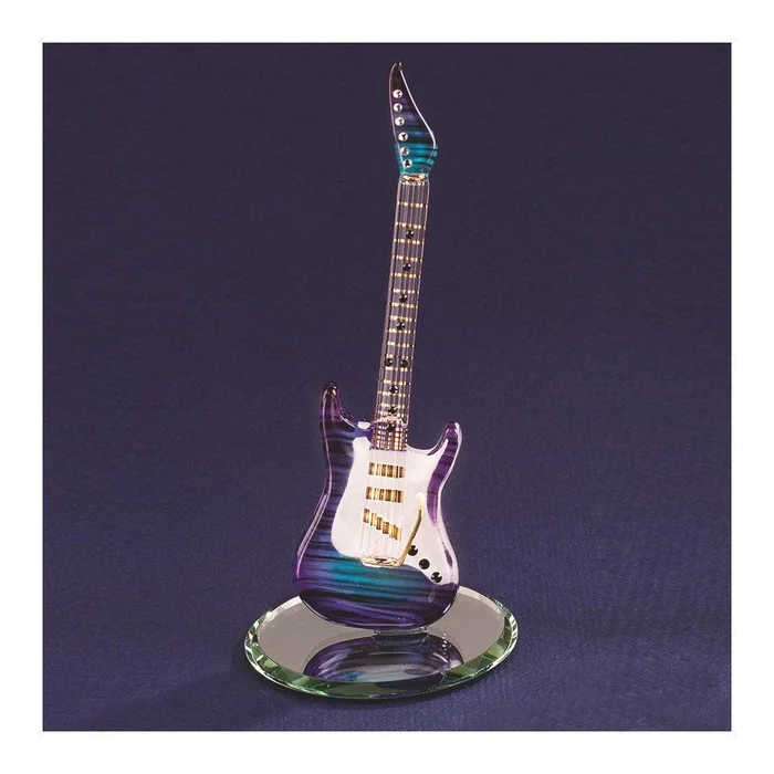 Purple Haze Guitar Glass Figurine