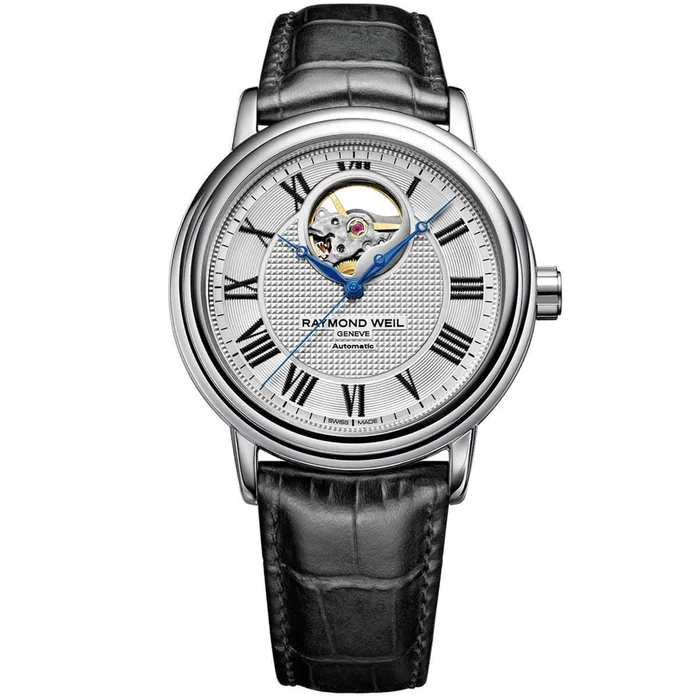 Raymond Weil Men’s Automatic Watch – Maestro Black Leather Strap | 2827-STC-00659