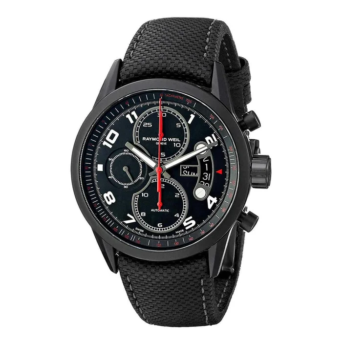 Raymond Weil Men’s Chrono Automatic Watch – Freelancer Black Dial | 7730-BK-05207