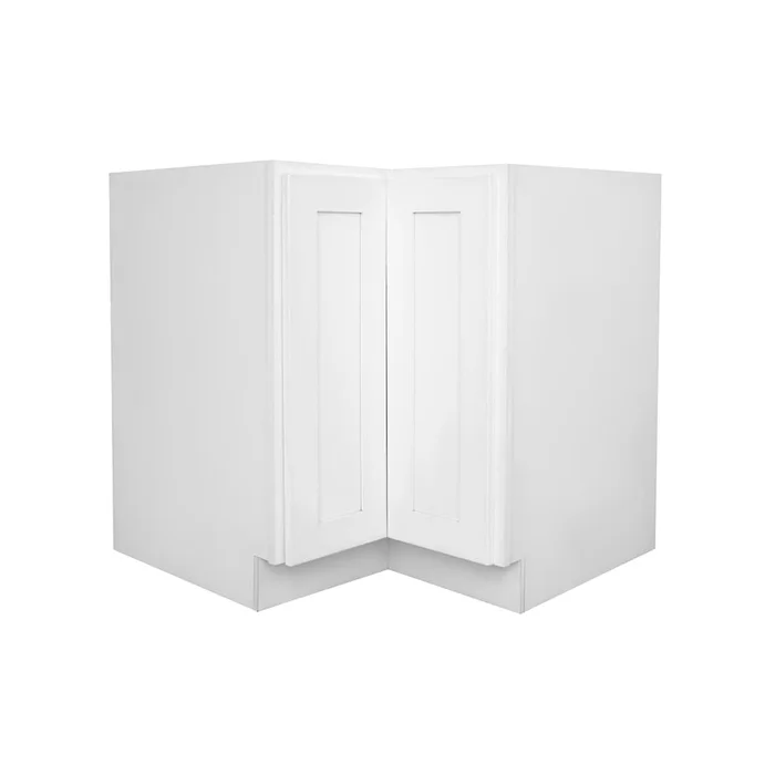 RELIABILT Fairplay 36.00-in W x 34.5-in H x 24-in D White Lazy susan Corner base Ready to assemble Plywood Cabinet (Recessed Panel Shaker)