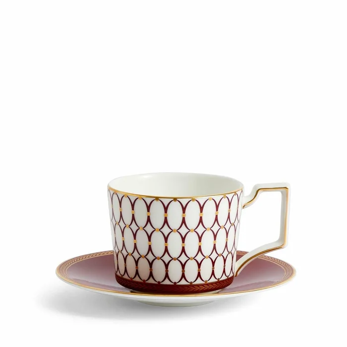 Renaissance Red Teacup & Saucer