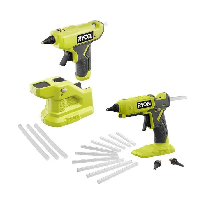 RYOBI ONE+ P307-P306 18V Cordless 2-Tool Combo Kit with Dual Temperature Glue Gun and Compact Glue Gun (Tools Only)