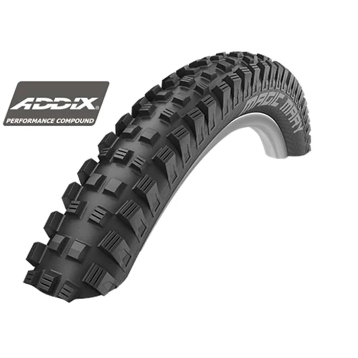 Schwalbe Magic Mary HS 447 Super Downhill TLE Addix Ultra Soft Bicycle Tire – Folding (Black – 27.5 x 2.40)