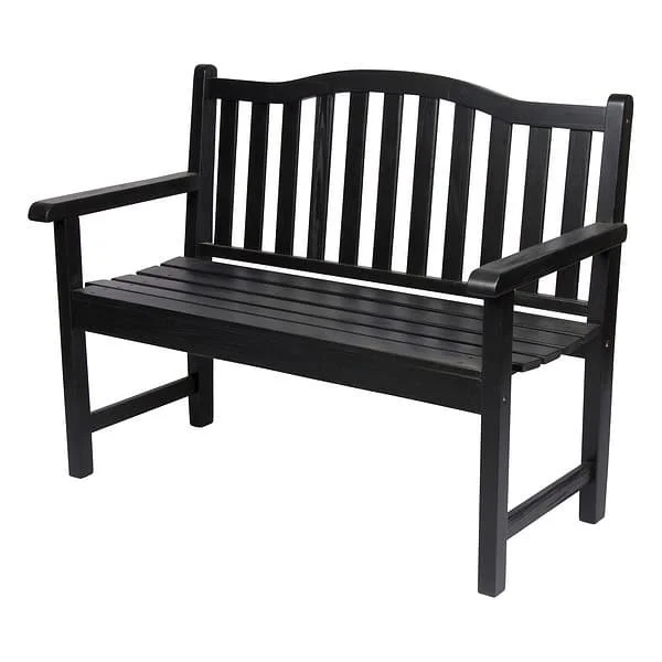 Shine Company 4212 44.75-in W x 36-in H Black Cedar Garden Bench