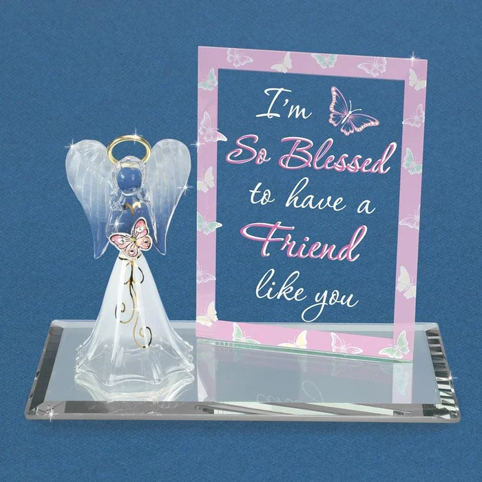 So Blessed to Have a Friend Angel Glass Figurine