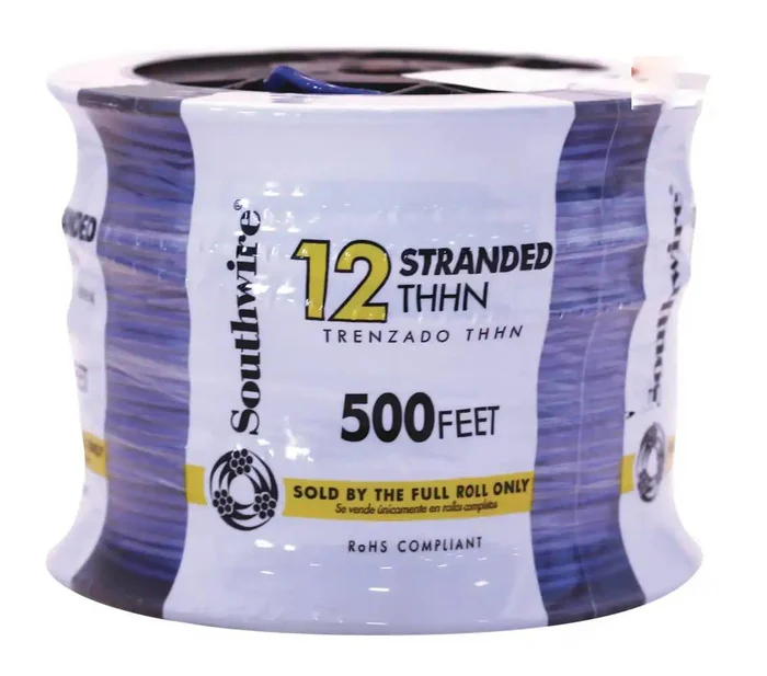Southwire 500-Feet 12 -AWG Blue Stranded Copper THHN wire ( By-the-roll )