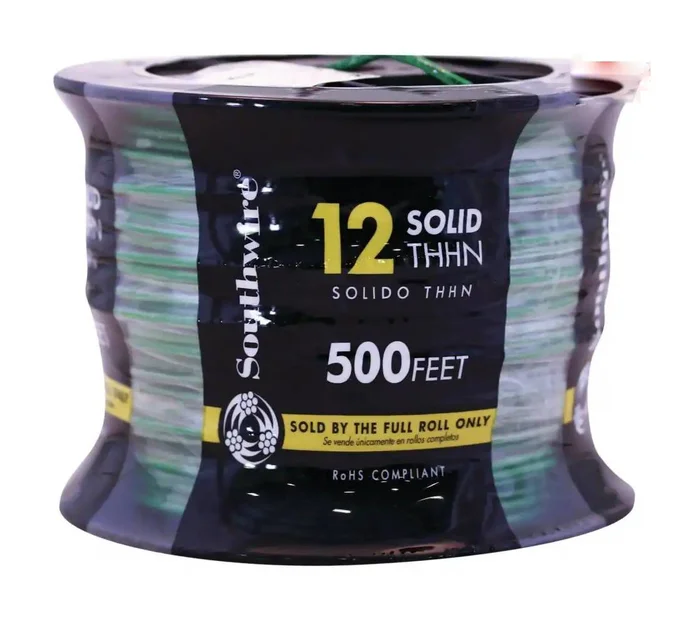 Southwire 500-Feet 12 -AWG Green Solid Copper THHN wire ( By-the-roll )
