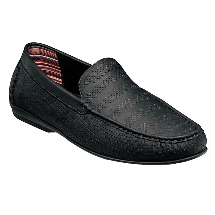 Stacy Adams Men’s Shoes – Cirrus Moc Toe Slip On Black | 25359-001