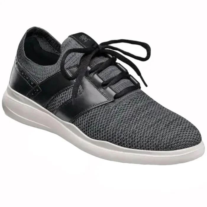 Stacy Adams Men’s Sneaker – Moxley Lace Up, Black/Gray, Size 10.5M | 25435-975-105M