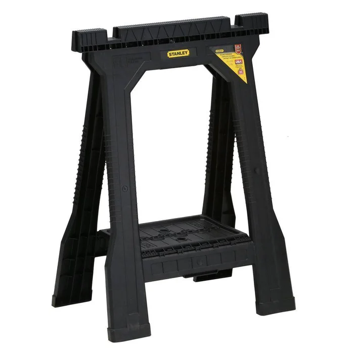 Stanley STST60952 4 in. W x 32 in. H Plastic Folding Sawhorse (2 Pack)