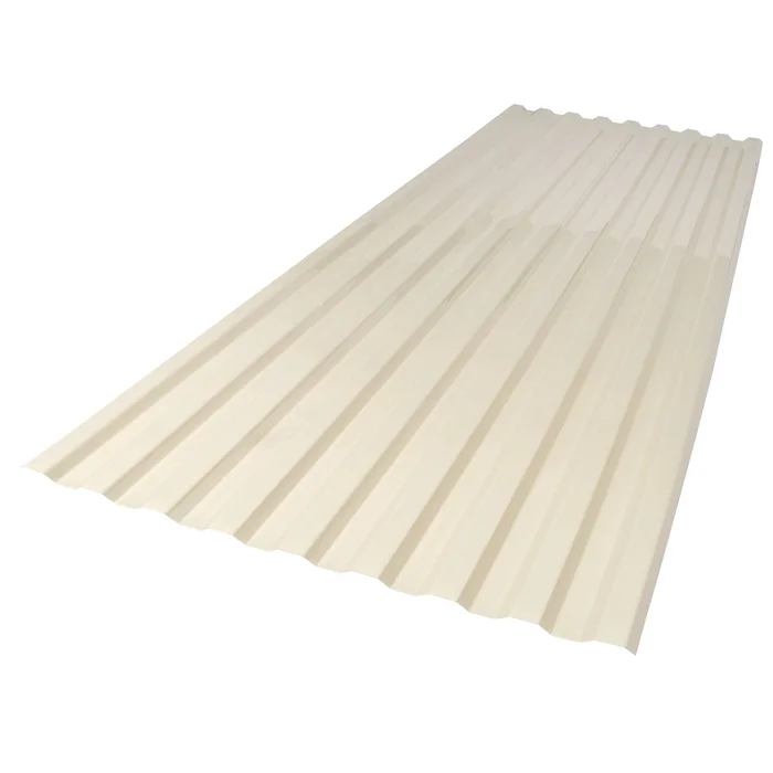 SUNTUF Suntuf 2-Feet x 6-Feet Corrugated Smooth cream Polycarbonate plastic Roof Panel 10 -Pack