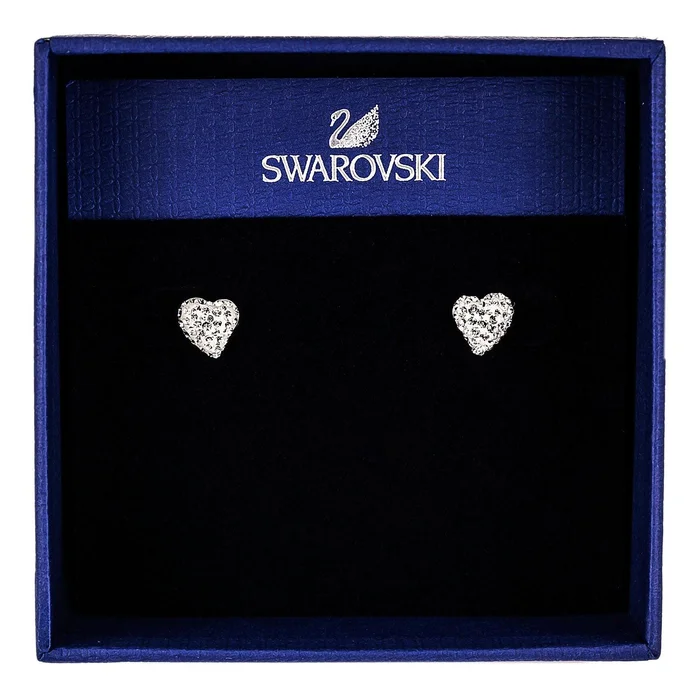 Swarovski Women’s Alana Rhodium-Plated Clear Crystal Pierced Earrings, 3/8″ Size | 1121080