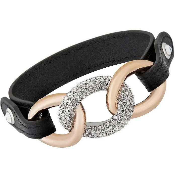 Swarovski Women’s Bracelet – Bound Leather Strap & Sparkling Crystal Pave | 5080041