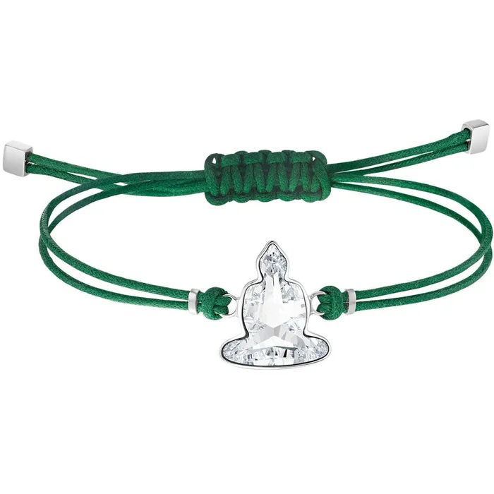 Swarovski Women’s Bracelet – Power Stainless Steel Green Rope Buddha | 5523173
