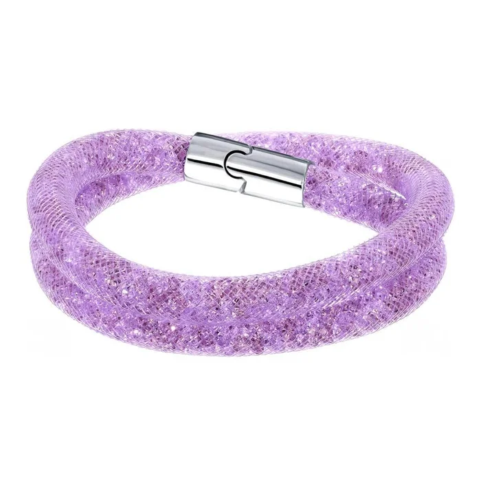 Swarovski Women’s Bracelet – Stardust 15″ Inch Purple Crystal Double Wrap | 5140103