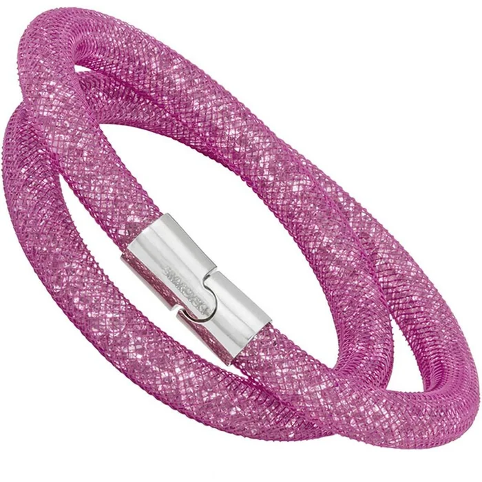 Swarovski Women’s Bracelet – Stardust Small Light Purple Nylon Fishnet Tube | 5186425