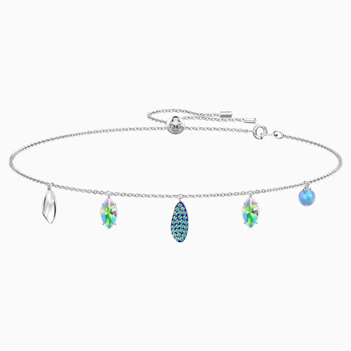 Swarovski Women’s Choker Necklace – Organic Multicolored Rhodium Plated | 5470520