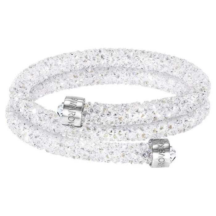 Swarovski Women’s Double Bangle Bracelet – Crystaldust, White | 5237754