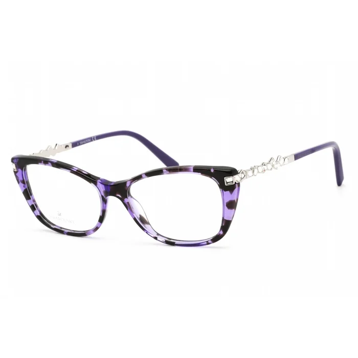 Swarovski Women’s Eyeglasses – Coloured Havana Cat Eye Full-Rim Frame | SK5343 055