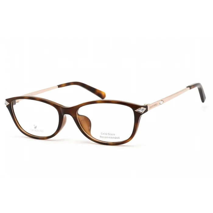 Swarovski Women’s Eyeglasses – Dark Havana Cat Eye Full-Rim Frame | SK5293-D 052