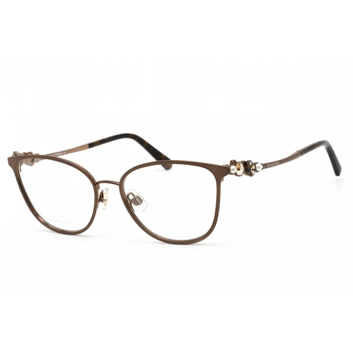 Swarovski Women’s Eyeglasses – Matte Dark Brown Cat Eye Full-Rim Frame | SK5368 049
