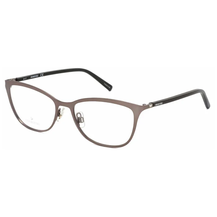 Swarovski Women’s Eyeglasses – Matte Dark Ruthenium Black Cat-Eye Frame | SK5232 013
