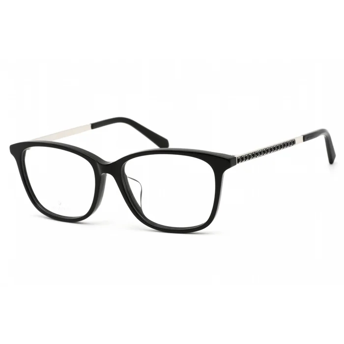 Swarovski Women’s Eyeglasses – Shiny Black Rectangular Plastic Frame | SK5308-F 001
