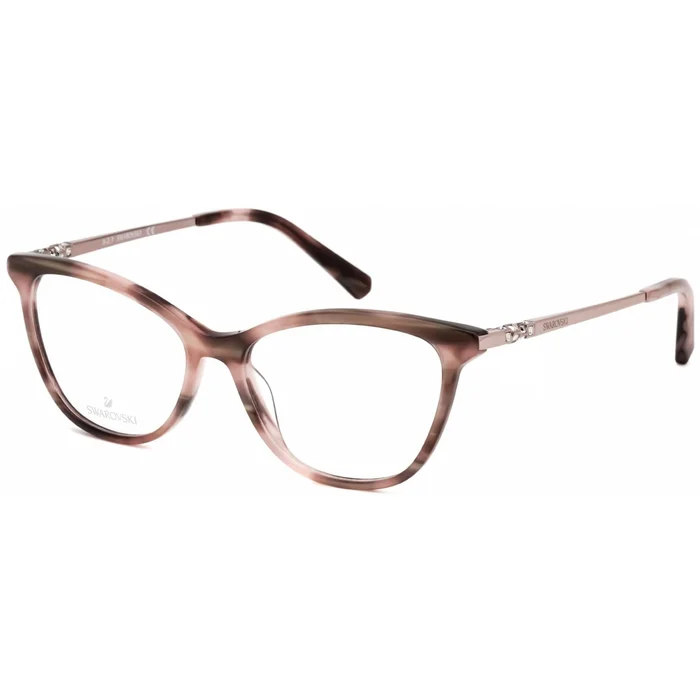 Swarovski Women’s Eyeglasses – Shiny Pink Cat Eye Full-Rim Frame | SK5249-H 072