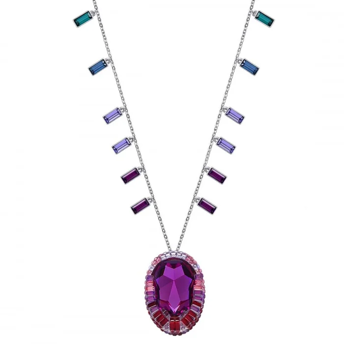 Swarovski Women’s Necklace – Eminence Rhodium-Plated Long Pendant Crystal | 5197510