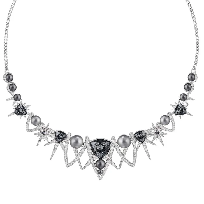 Swarovski Women’s Necklace – Fantastic Rhodium-Plated Grey & Clear Crystal | 5216630