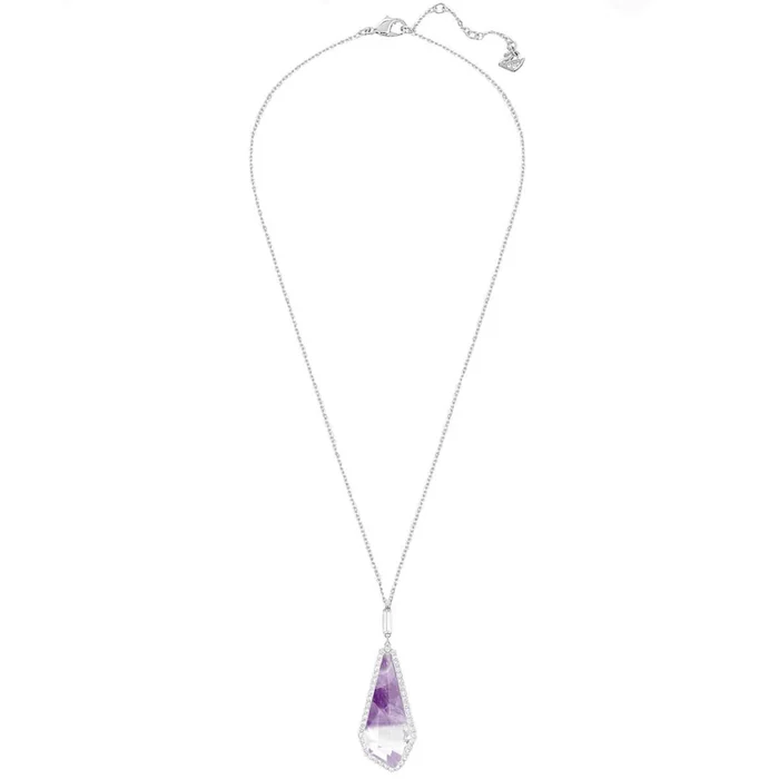 Swarovski Women’s Necklace – Organic Rhodium Plated Purple Crystal | 5092182
