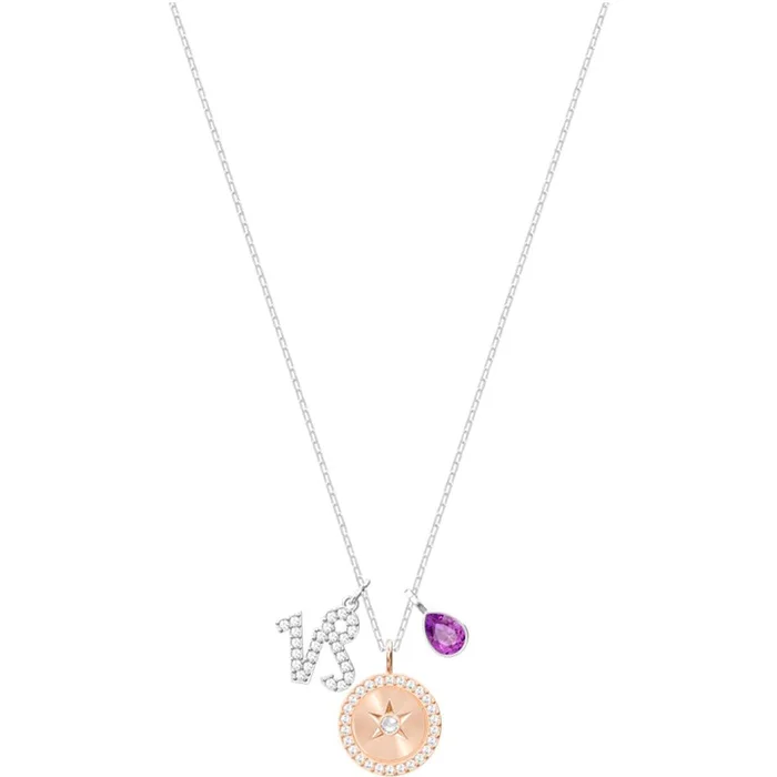 Swarovski Women’s Pendant Necklace – Zodiac Capricorn Sign Rhodium Plated | 5349216