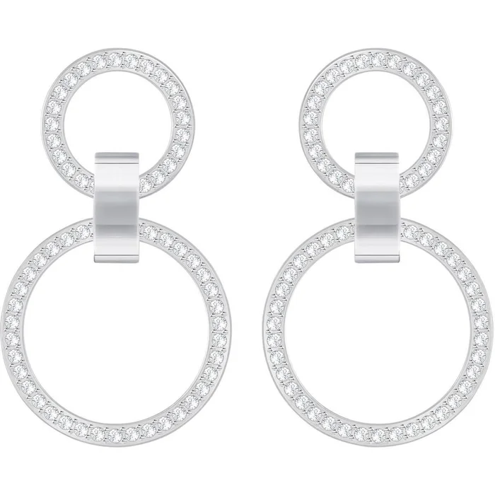 Swarovski Women’s Pierced Earrings – Hollow, Silver Tone | 5349353