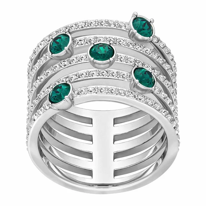 Swarovski Women’s Ring – Creativity 7 Size Wide Green & Clear Crystal | 5166809
