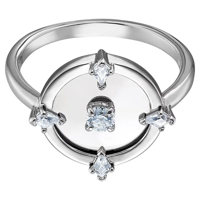 Swarovski Women’s Ring – North White Rhodium Plated, Size 60 | 5552879