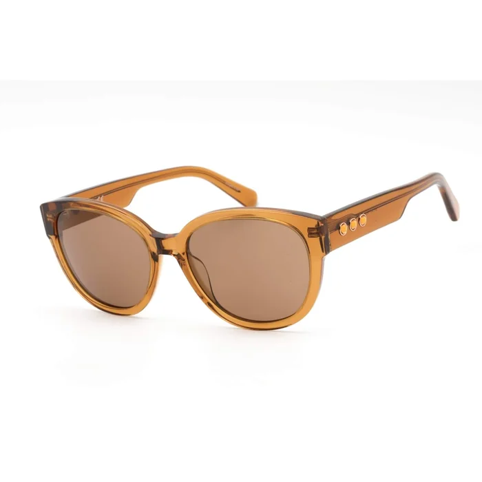 Swarovski Women’s Sunglasses – Brown Lens Transparent Brown Oval Frame | SK0347 45E