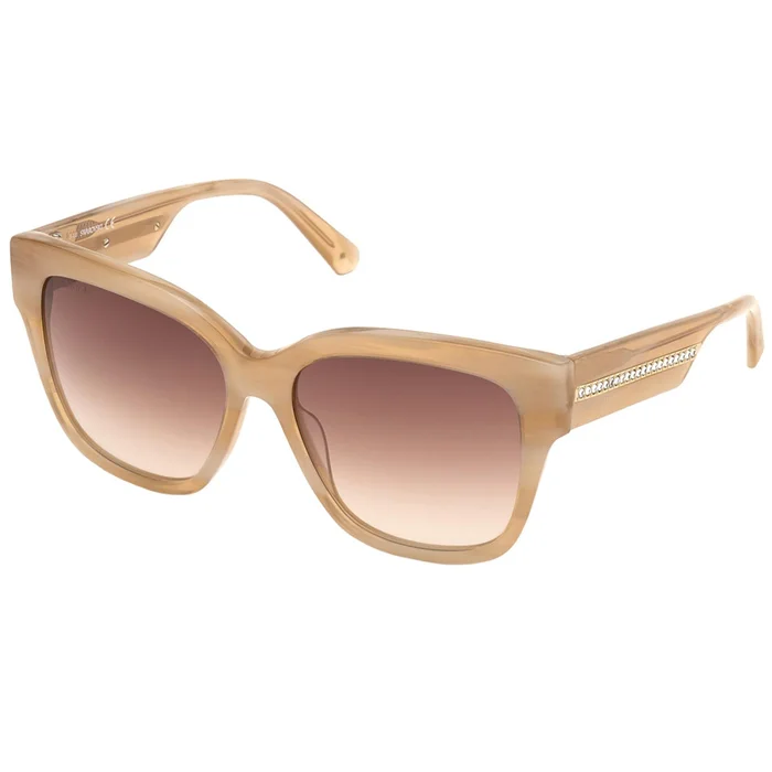 Swarovski Women’s Sunglasses – Gradient Brown Lens Ivory Square Frame | SK0305 25F