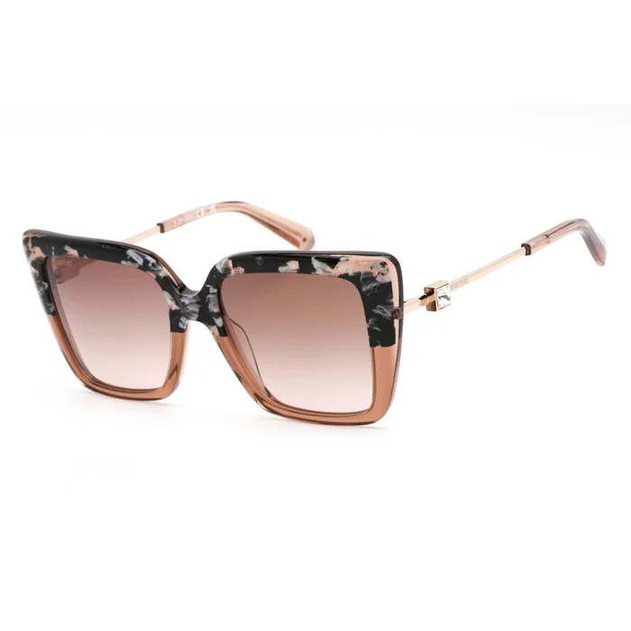 Swarovski Women’s Sunglasses – Gradient Brown Lens Square Shape Frame | SK0328 56F