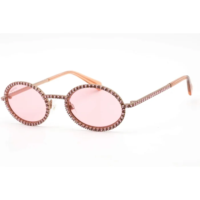 Swarovski Women’s Sunglasses – Light Purple Lens Rose Gold Oval Frame | SK0340 33Y